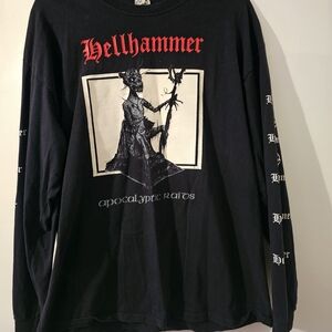 Hellhammer 'Apocalyptic Raids' Black Graphic Long Sleeve Tee
